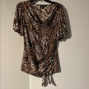Simply Irresistible Brown Leopard Print Blouse